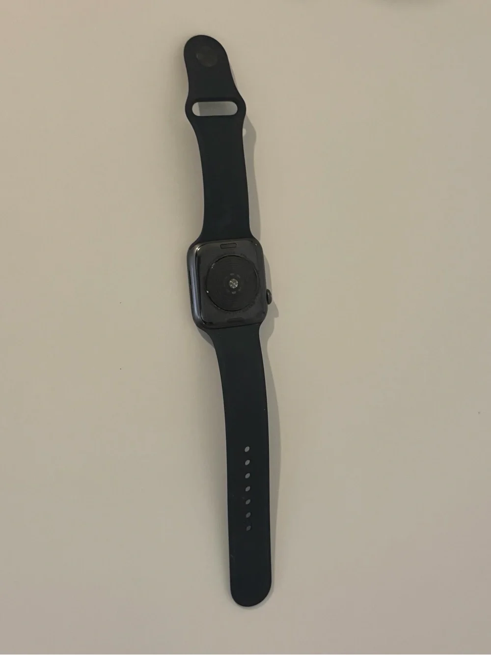 Apple Black Smartwatch with Navy Sport Band